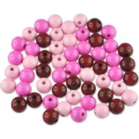 310-54 - Margele lemn mix rozuri, 10mm, 56buc - Meyco