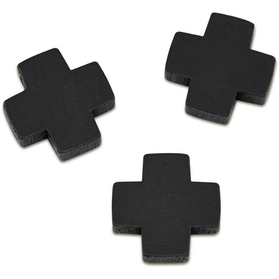 322-02 - Set 3 cruciulite lemn negru, 21x21x5mm- Meyco