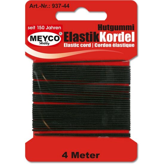 937-44 - Snur elastic negru, 4m - Meyco
