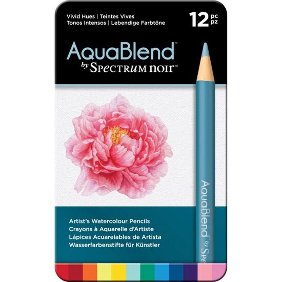 SPECAB-VIVID12 Set 12 creioane colorate AquaBlend - Vivid Hues - Crafters Companion