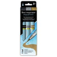 SPECN-AQTNT-MET3 Set 3 markere cu varf de pensula Metallics Spectrum Noir - Crafters Companion
