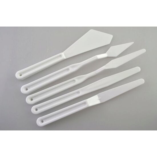 358223 - Set 5 cutite paleta, spacluri plastic alb - ANT-CH