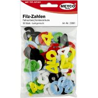 23561 - Set cifre fetru 25mm, 50buc, culori mixte - Meyco