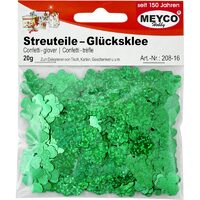 208-16 - Paiete - confetti decorativ, trifoi - plastic metalizat verde - 20gr - Meyco
