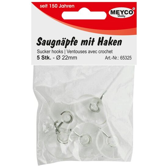 65325 - Set 5 agatatori cu ventuza, 22mm - Meyco
