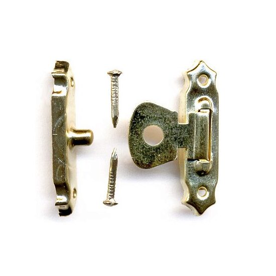28404 - Set 10 inchizatori metalice, aurii plus cuie, 4 dimensiuni - Meyco