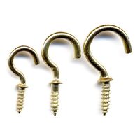 28405 - Set 20 carlige metalice, aurii pt. insurubat, 3 dimensiuni - Meyco