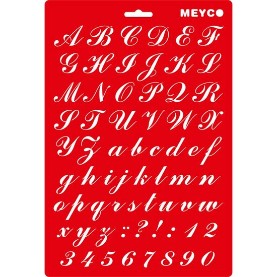 66004 - Sablon 20x31cm ,PVC, litere de mana, H. 22mm - Meyco