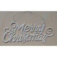 DD37039 - Decoratiune alba - Merry Christmas - 25 x 9 cm - DIEND
