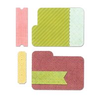 17 - 659970 Set 6 cuttere Framelits - Tab Cards - Sizzix