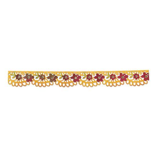 25 - 657708 Cutter banda Sizzlits - Flower Garden /Scallops - Sizzix