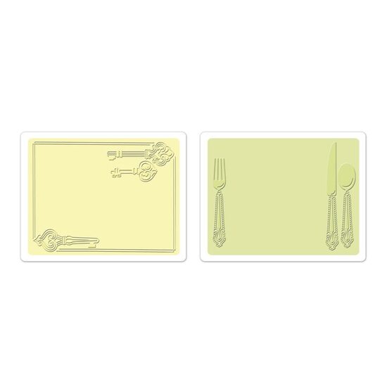 H - 657669 Set 2 placi embosare - Place Setting & Keys - Sizzix