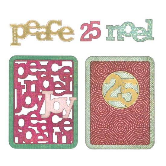 5 - 659973 Set 9 cuttere Thinlits - Christmas Phrase Cards - Sizzix