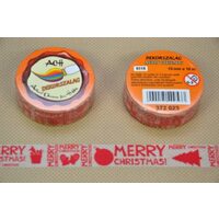 372823 - Panglica hartie adeziva cu imprimeuri - tip scotch 15mm x 10m - Merry Christmas - ANT-CH