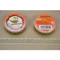 372821 - Panglica hartie adeziva cu imprimeuri - tip scotch 15mm x 10m - dantela aurie - ANT-CH