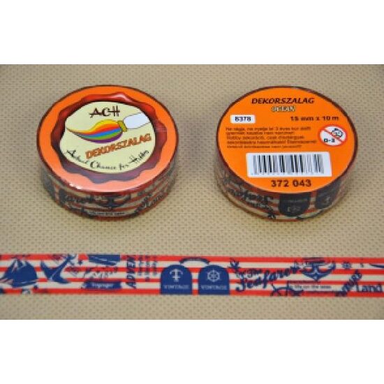372843 - Panglica hartie adeziva cu imprimeuri - tip scotch 15mm x 10m - SUA - ANT-CH