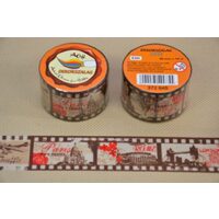 372845 - Panglica hartie adeziva cu imprimeuri - tip scotch 30mm x 10m - movie - ANT-CH