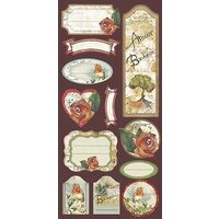 DFTG009-Etichete cartonate predecupate-Flowers and poems-Stamperia