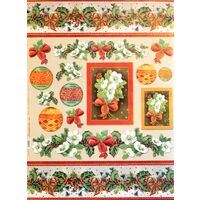 Hartie decoupage 80 gr, 50 x 70 pentru Craciun - DFG354 Bows and Hellebore-DISC