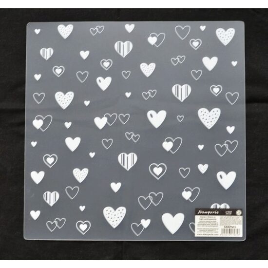 SBBP001 - Coala semitransparenta plastic 30x30cm - Inimioare - Stamperia