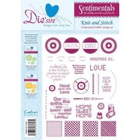 DS-S-KNIT Kit stampile cauciuc-Knit and Stitch-Crafters Companion