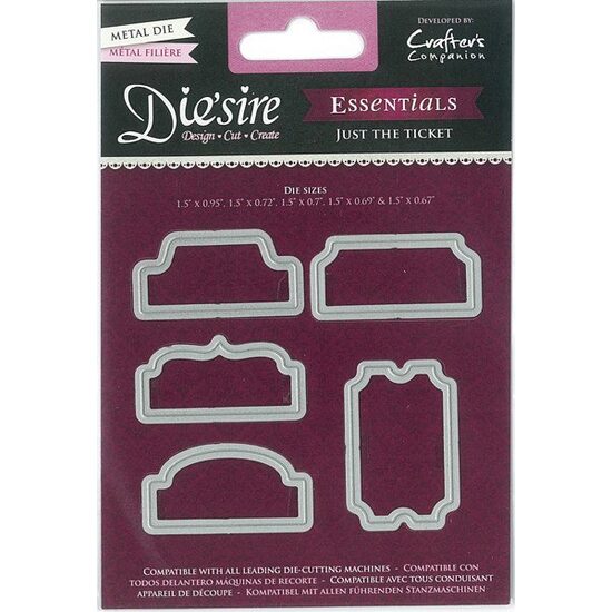 DS-E-TICK Set 5 cuttere metalice -Just the ticket-Crafters Companion