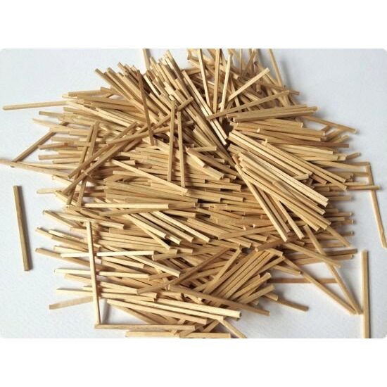 Set aprox. 500 betisoare lemn natur - 5 x 0.2 cm.-CS-R