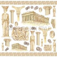 DFT202 - Servetel de orez 50 x 50, Stamperia, Ancient Grece