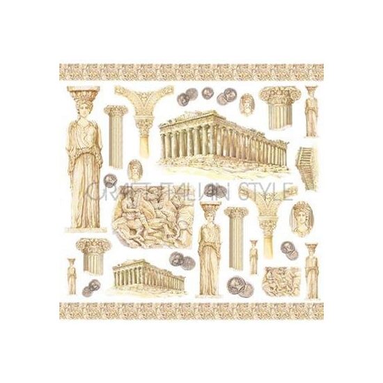 DFT202 - Servetel de orez 50 x 50, Stamperia, Ancient Grece