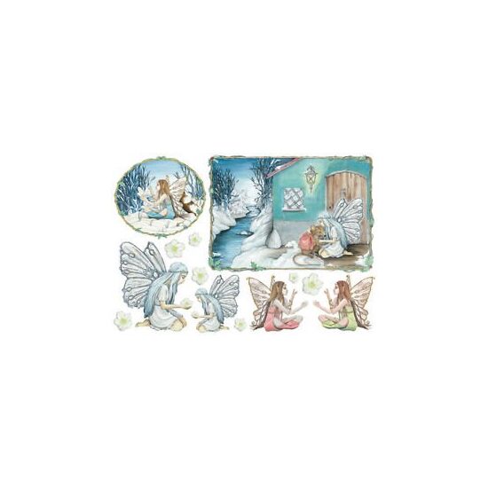 DFS177S - Hartie de orez Stamperia 48x33 cm - fairies with silver