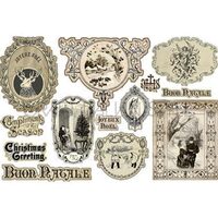 DFS243 - Hartie de orez Stamperia 48x33 cm - Victorian Christmas tags