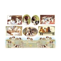 DFS064 - Hartie de orez Stamperia 48x33 cm - Dogs Retro