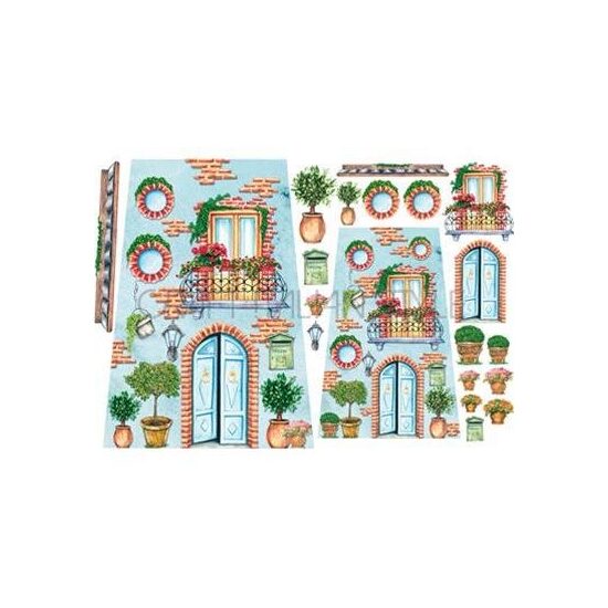 DFS004 - Hartie de orez Stamperia 48x33 cm - Door s House