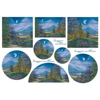 DFS092 - Hartie de orez Stamperia 48x33 cm, Night landscape