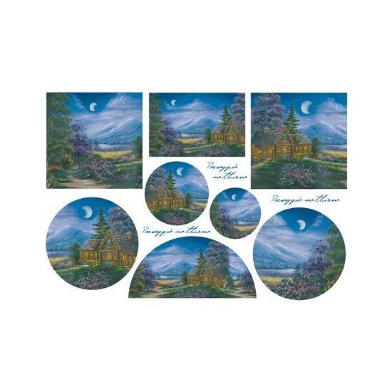 DFS092 - Hartie de orez Stamperia 48x33 cm, Night landscape