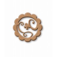 KF341 - Silueta lemn MDF - Cerc decorativ - 10 cm - Stamperia