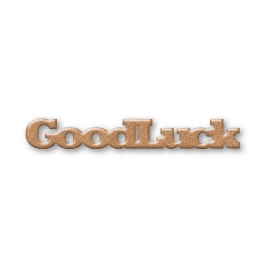 KF387 - Silueta lemn MDF - Good luck - 10x 1.4 cm - Stamperia