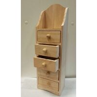 Dulapior lemn, 5 sertare - PENT