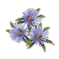 2 - 659255 Set 8 cuttere Thinlits - Flower, Aster - Sizzix
