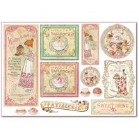 DFS314 - Hartie de orez Stamperia 48x33 cm - patisserie