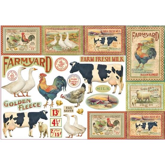 DFS322 - Hartie de orez Stamperia 48x33 cm - farm-DISC