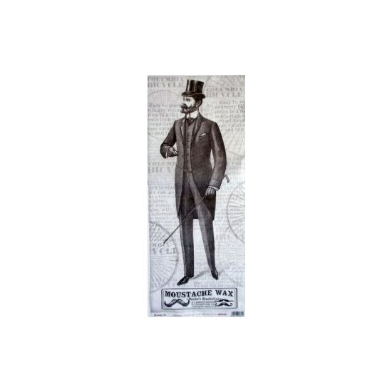 DFS330L - Hartie de orez Stamperia 24x60 cm - moustache wax