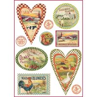 DFSA4088 - Hartie de orez Stamperia A4 - farm country hearts