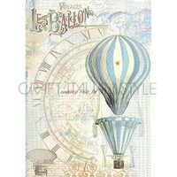 DFSA4114 - Hartie de orez Stamperia A4 - baloon light blue