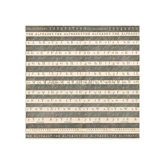 DFT264 - Servetel de orez, 50x50cm, Stamperia - alphabet