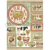 DFG446 - Hartie decoupage 80 gr, 50 x 70, farm