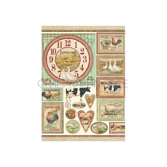 DFG446 - Hartie decoupage 80 gr, 50 x 70, farm