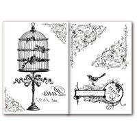 DFTR040 - Hartie transfer A4 - 2 buc/set - Cage and flowers - Stamperia