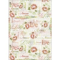FLSG/ST81 - Fetru printat 50 x 70 cm - Stamperia - rose love