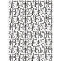 FLSG/ST103 - Fetru printat 50 x 70 cm - Stamperia - chei alb negru
